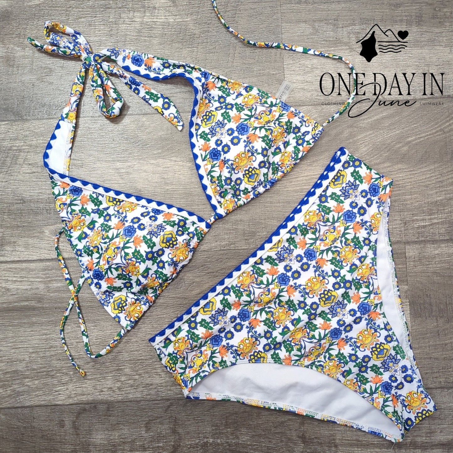 Zaful Halter High Waist Bikini Swimsuit Size L