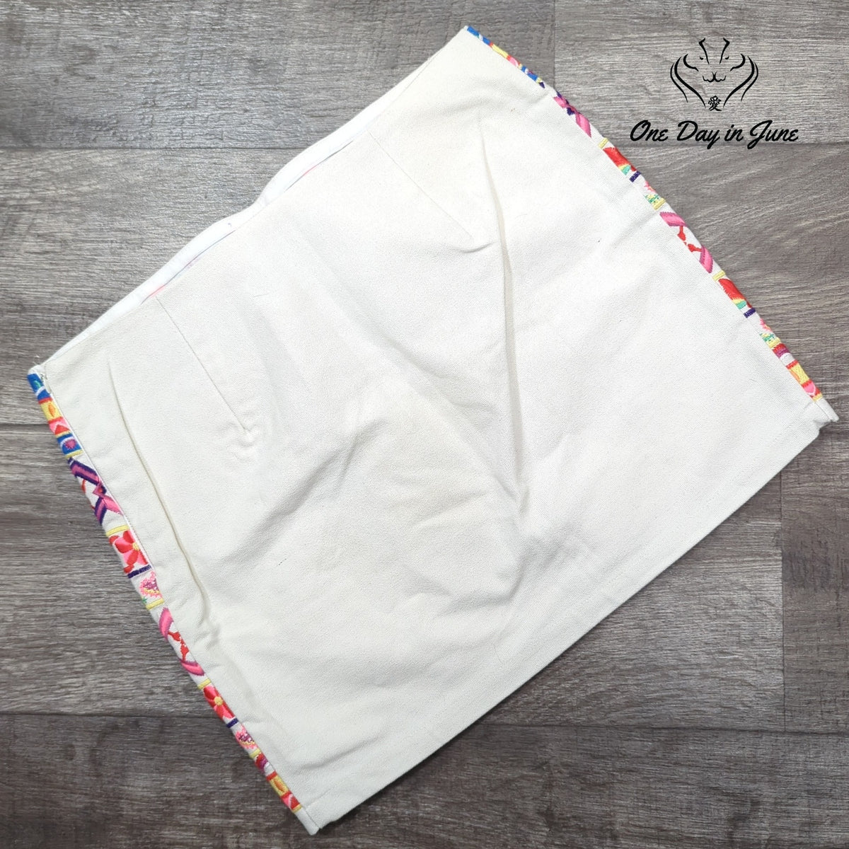Harper Embroidered Geometric Floral Mini Skirt Multicolor Size M