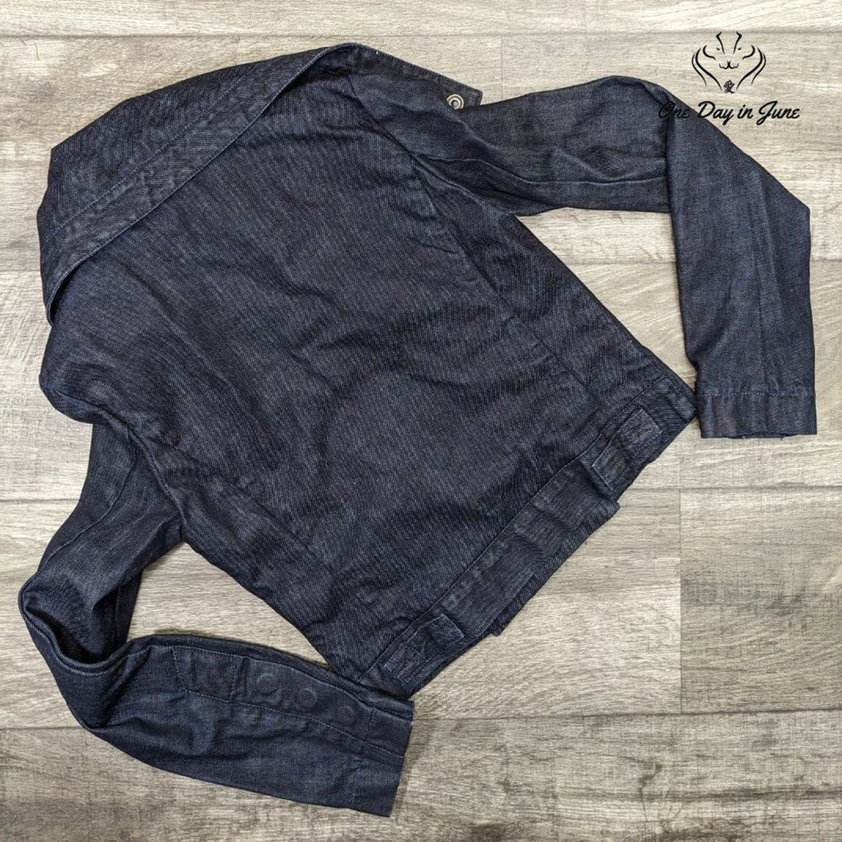 AG Adriano Goldschmied Snap Front Denim Jacket Dark Indigo Moto Size S