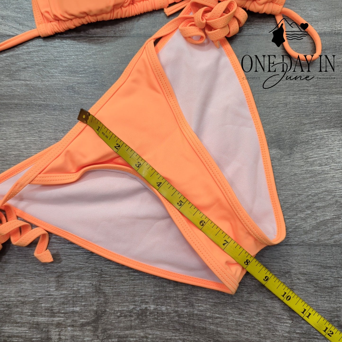 Adisputent Triangle Ruched Bikini Swimsuit Size S