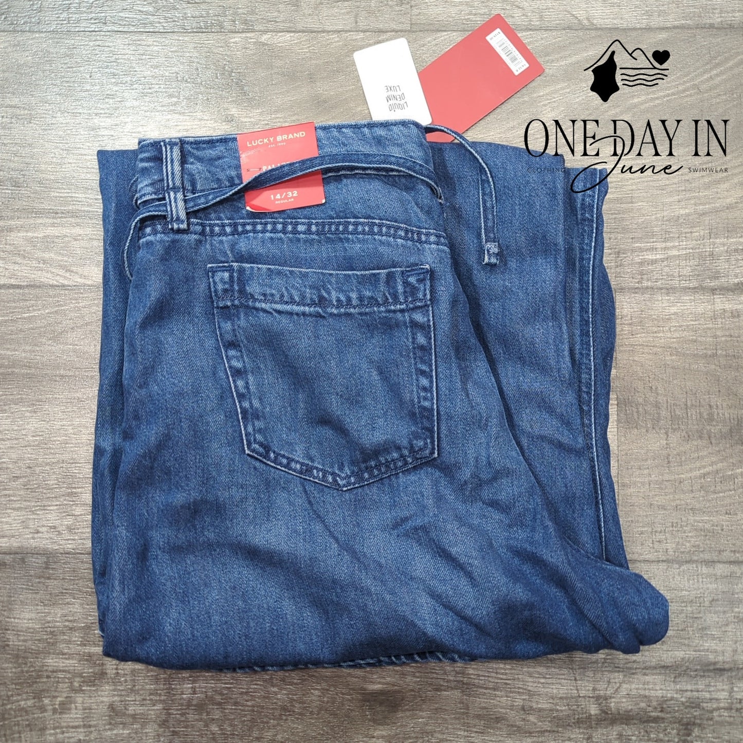 Lucky Brand Palazo Liquid Denim Wide Leg Jeans Size 14