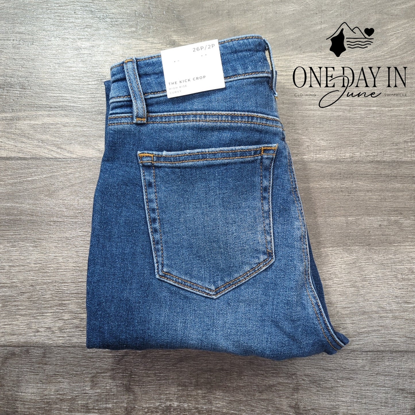 Loft Petite The Kick Crop High Rise Curvy Jeans Size 2P