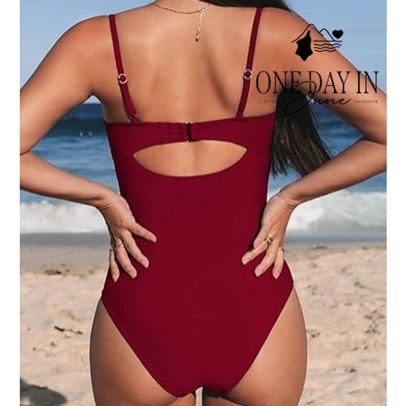 Cupshe Twist Front Keyhole One Piece Swimsuit Size L
