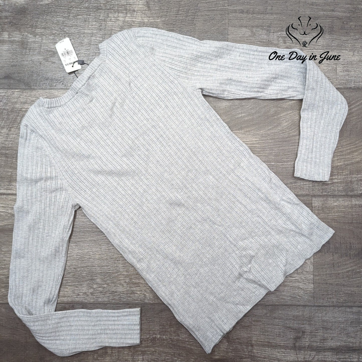 Express Long Sleeve Ribbed Top Size M
