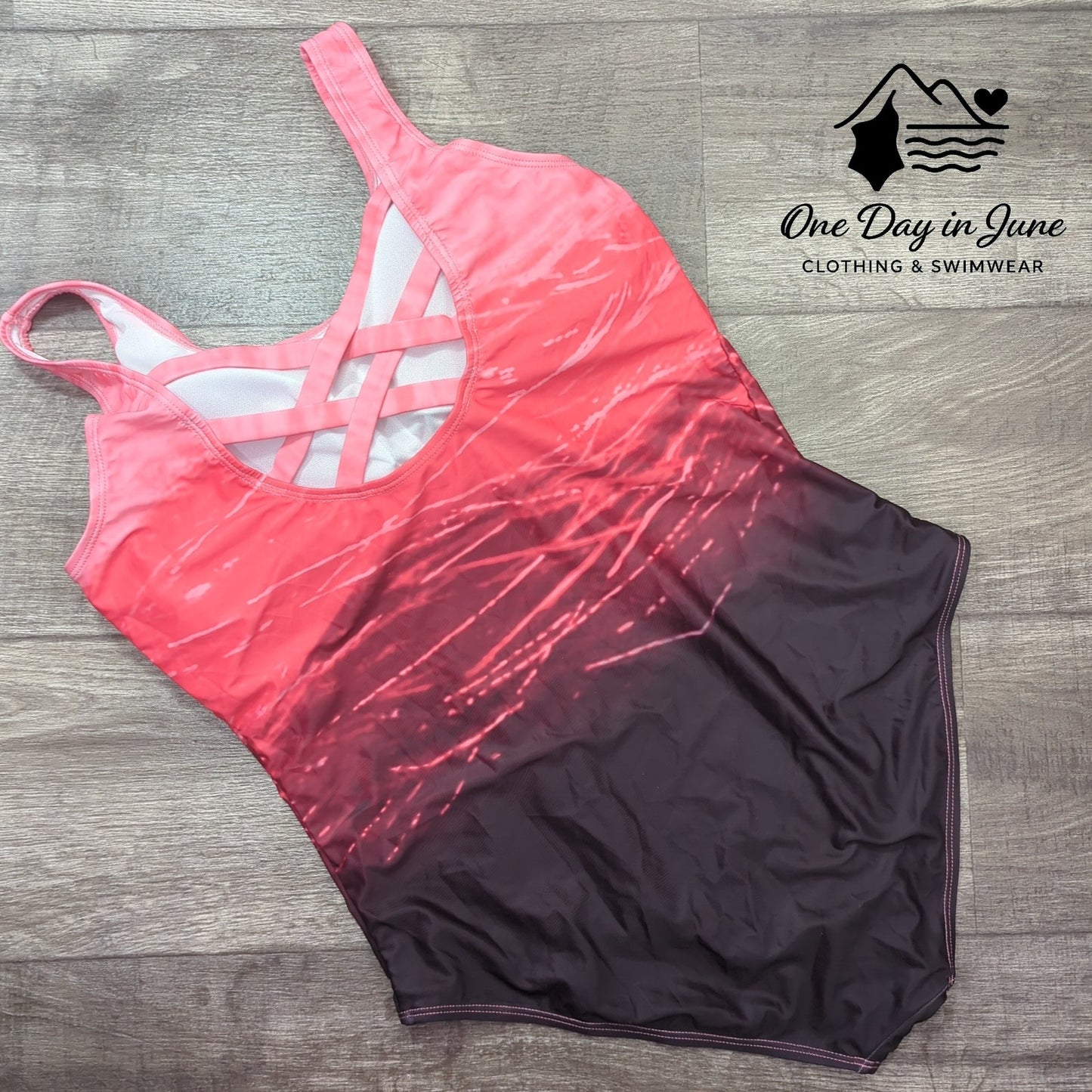 American Trends Cross Back One Piece Swimwuit Size XL