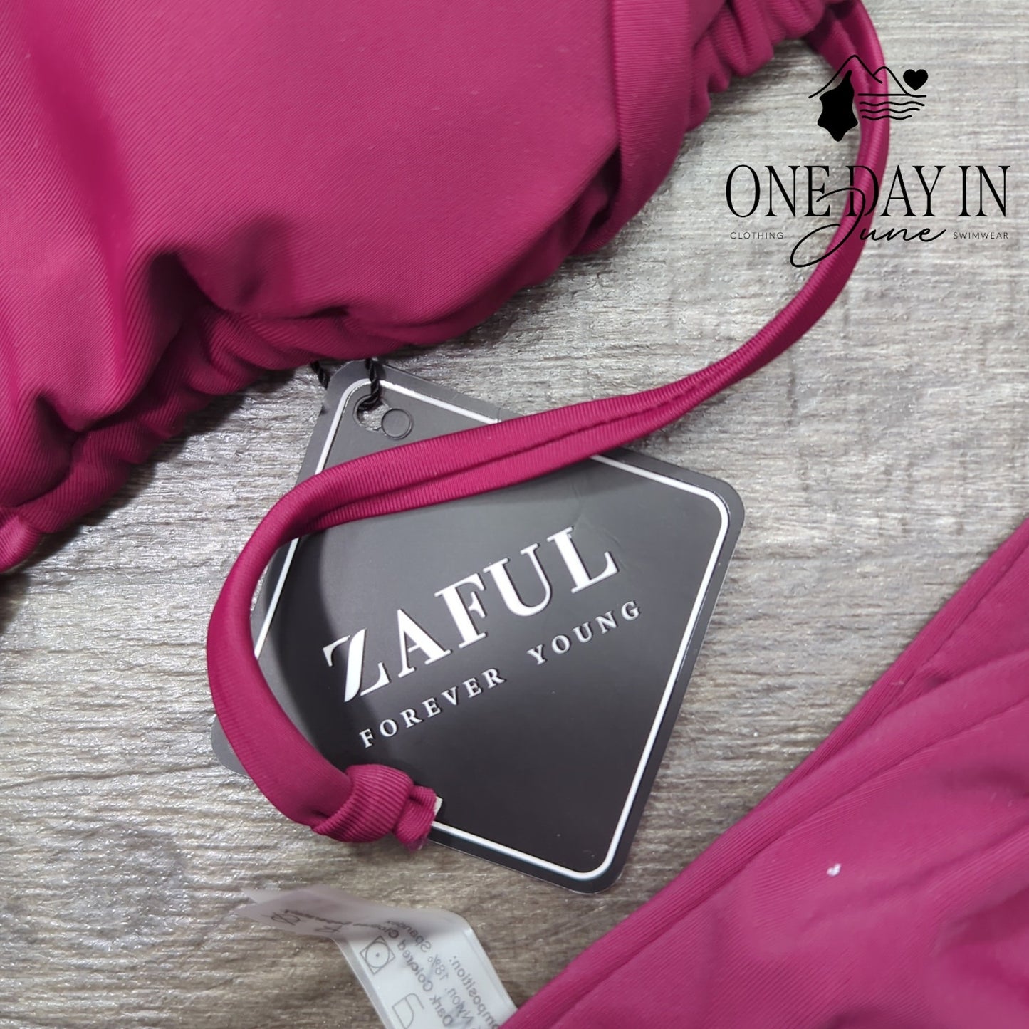 Zaful Adjustable Triangle Tie Side Bikini Swimsuit Size M