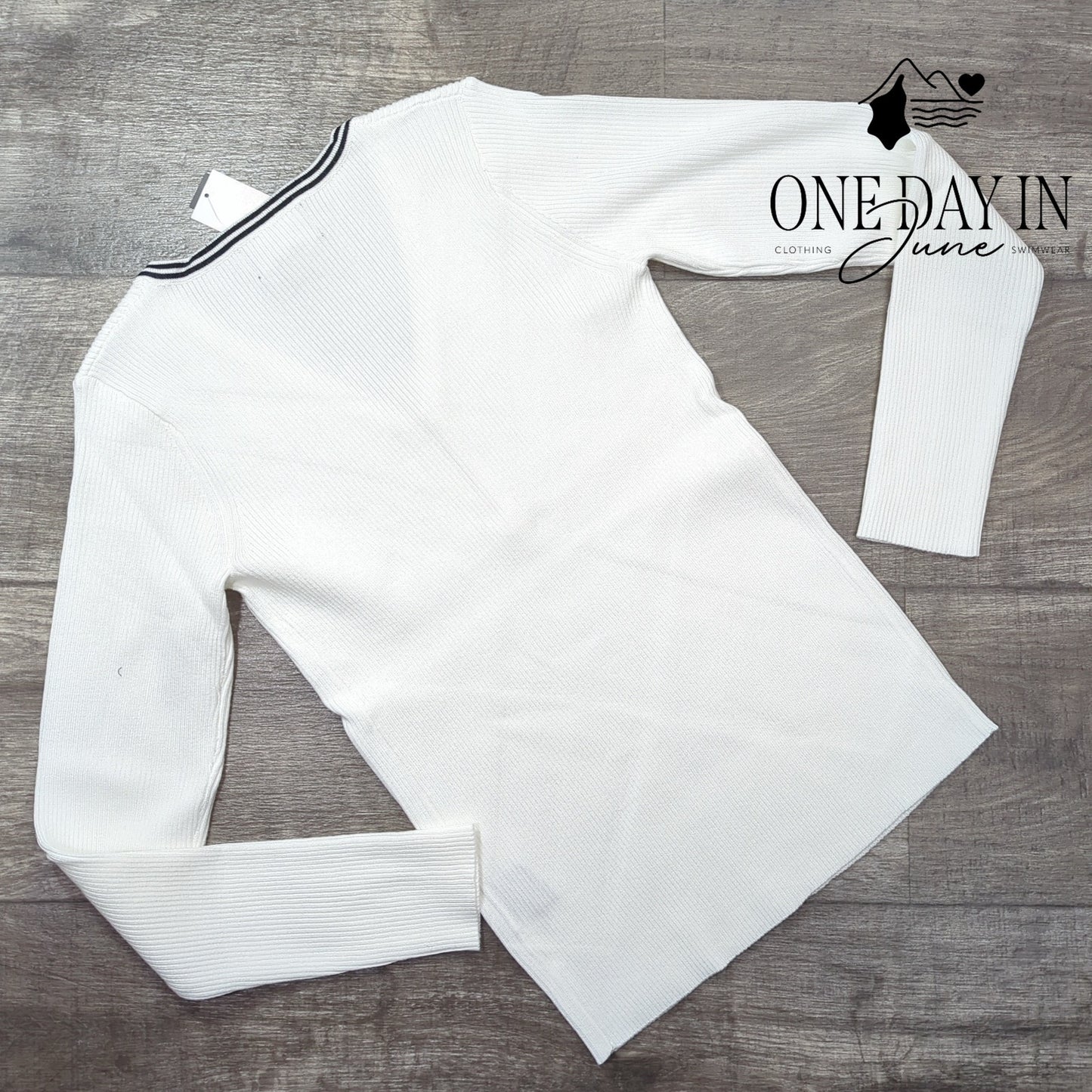 Premise Ribbed Long Sleeve Quarter Zip Sweater Size S