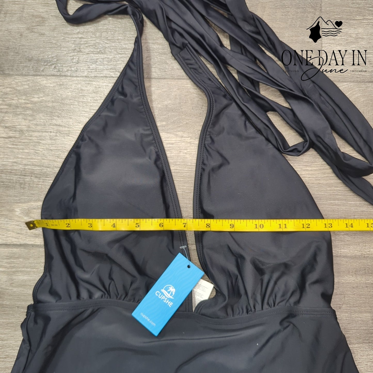 Cupshe V Neck Tie Wrap Halter One Piece Swimsuit Size L