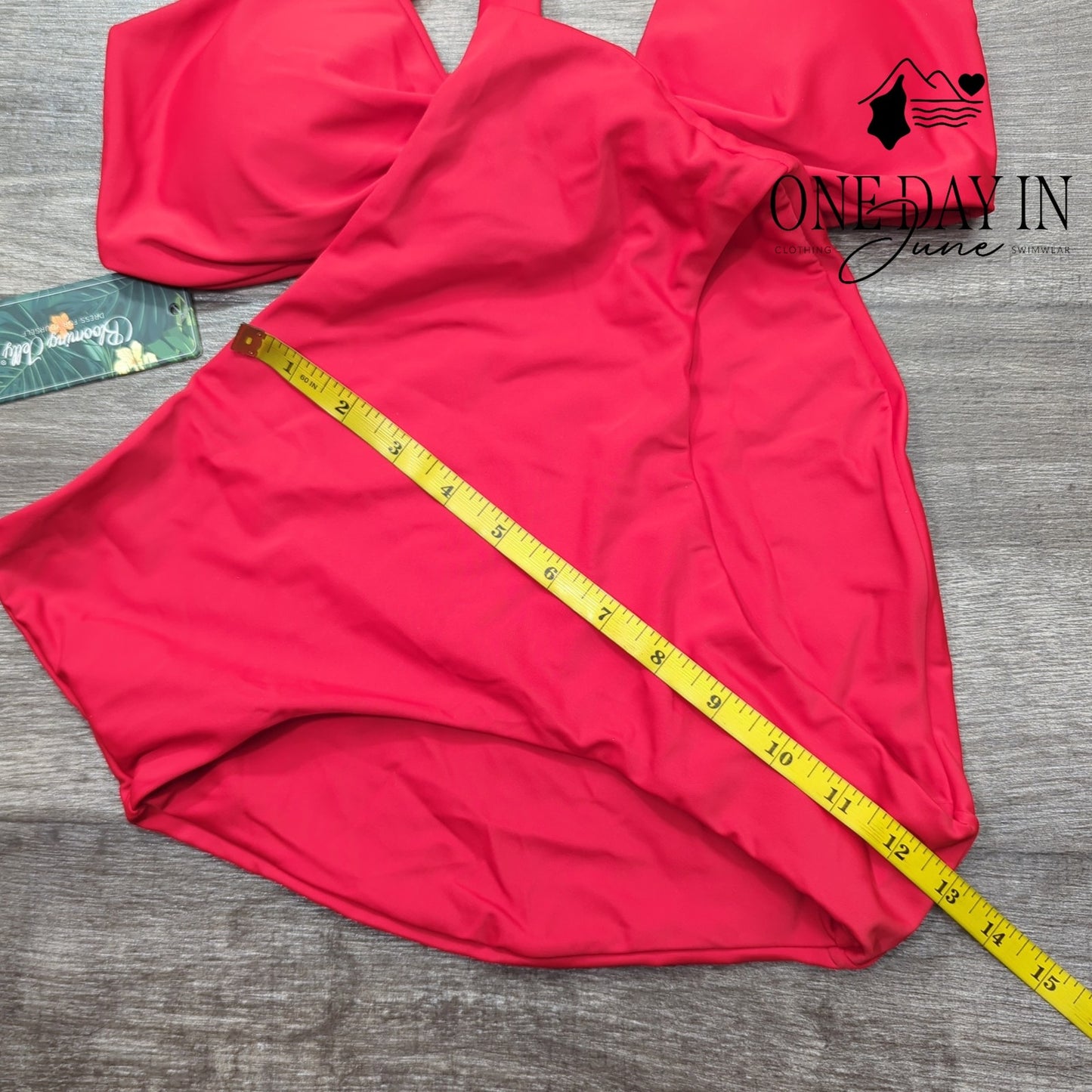 Blooming Jelly Knot Front High Waist Bikini Swimsuit Size S