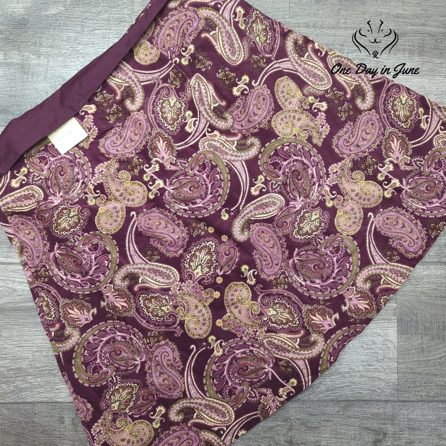 St. John's Bay Petite Wine Paisley Swirl Skirt Size 12P