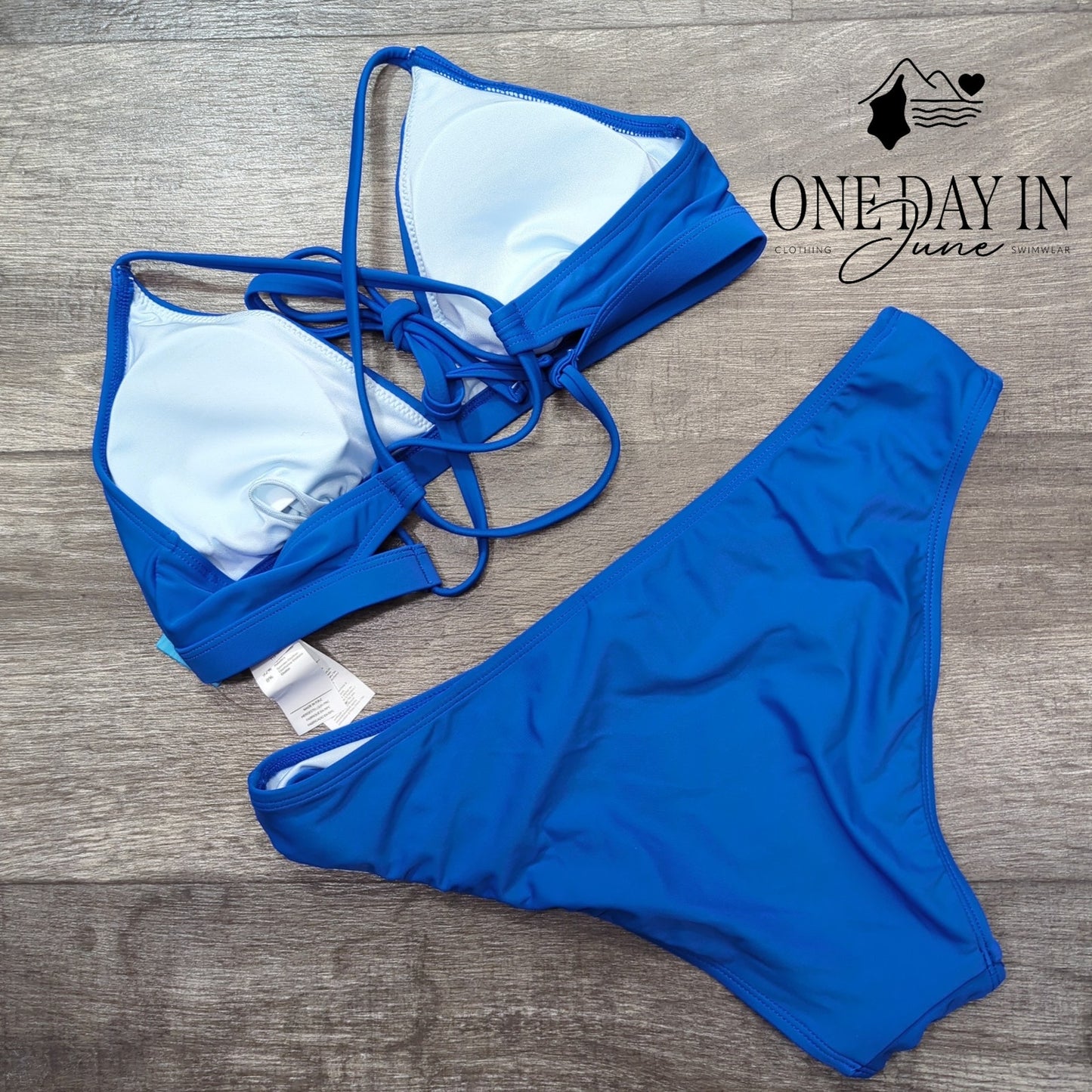 Cupshe Tie Back Triangle Bikini Swimsuit Size M