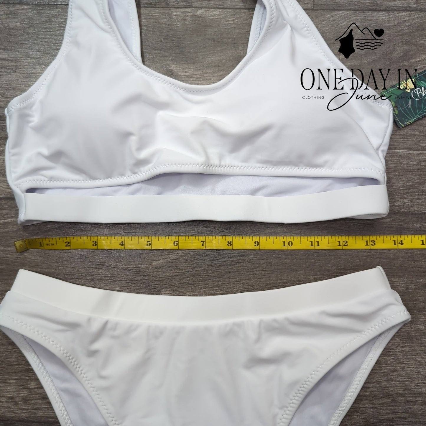 Blooming Jelly Crop High Cut Bikini Swimsuit Size L
