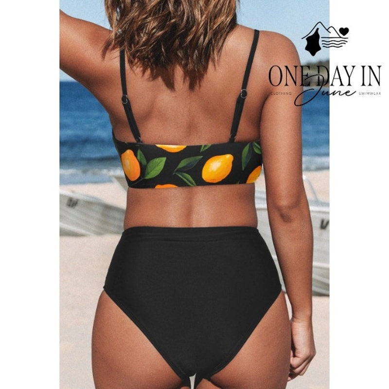 Cupshe Cross Front High Waist Bikini Swimsuit Size L