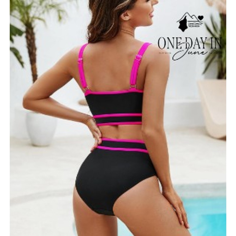 Blooming Jelly High Waist Crop Bikini Swimsuit Size M