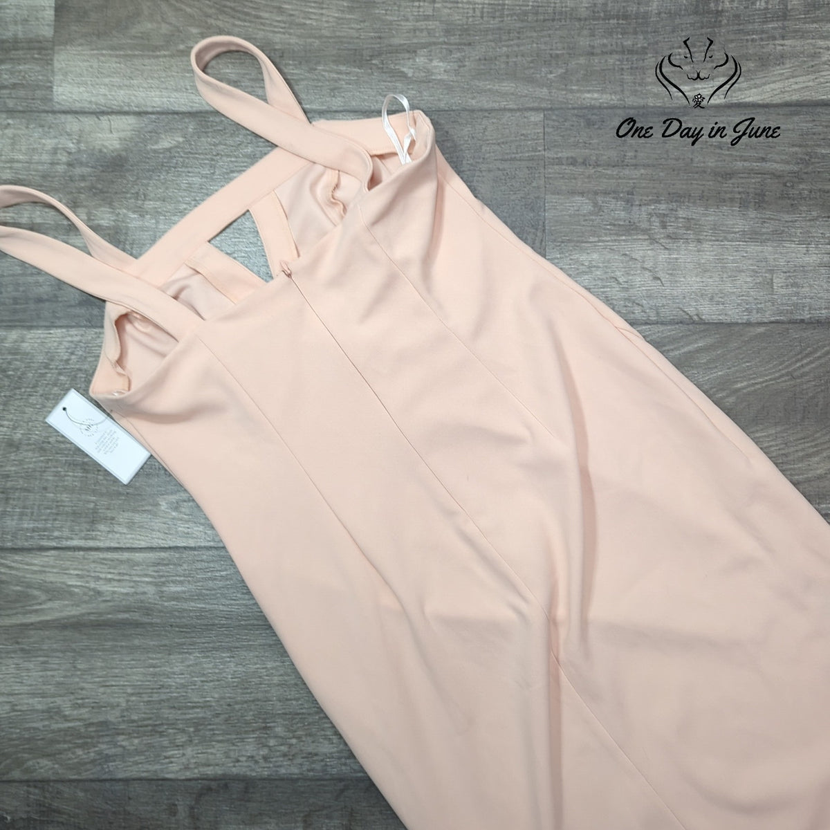 Madison Grey Sleeveless Cutout Slit Midi Dress Blush Pink NWT Size 10