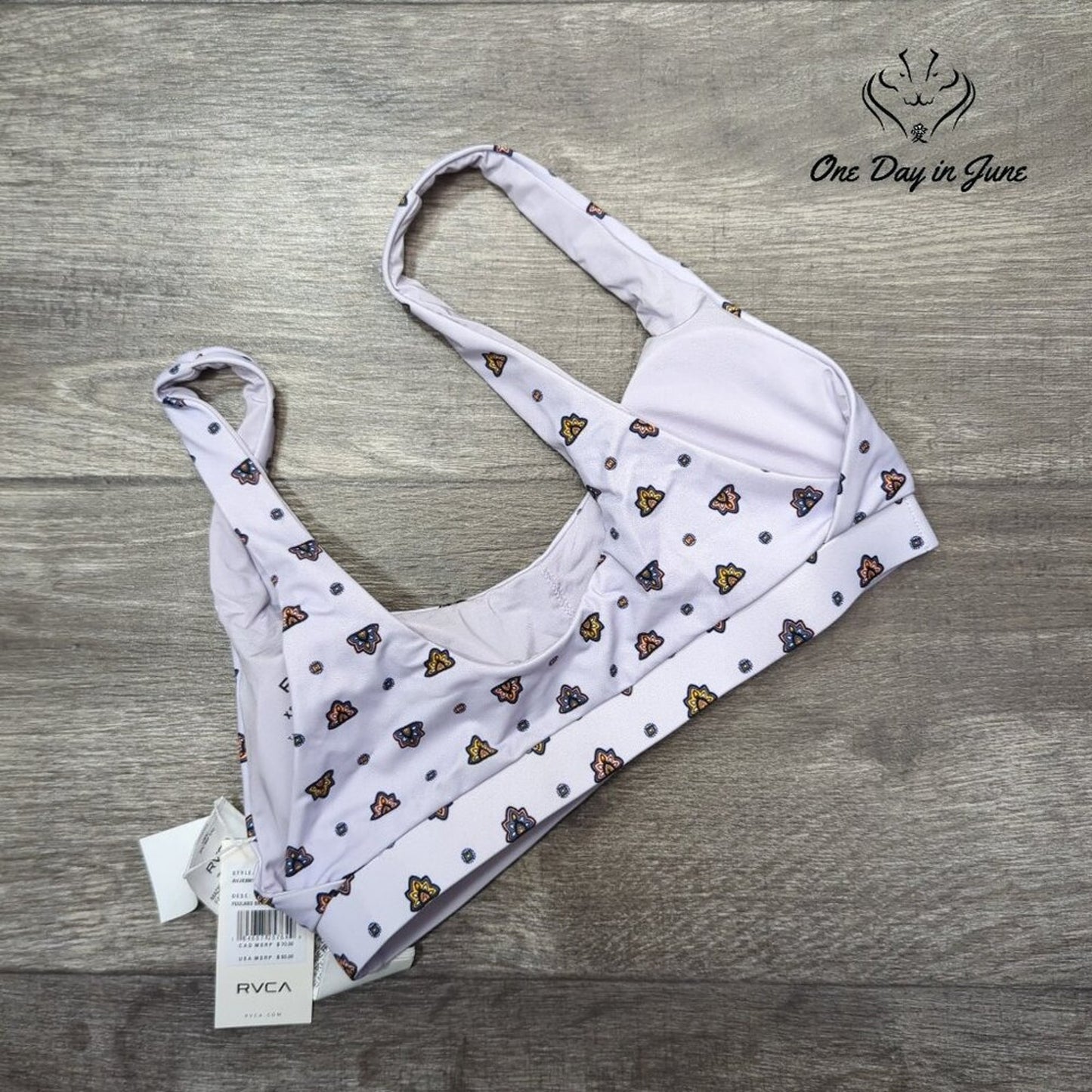 RVCA Foulard Bralette Bikini Top Size XS