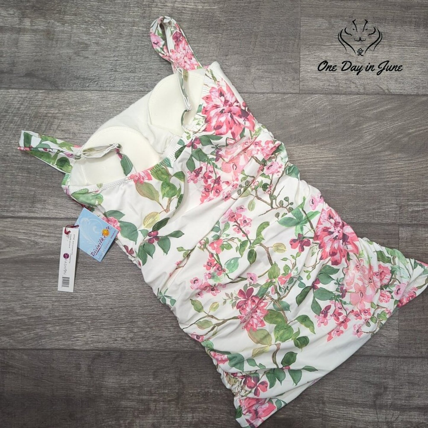 Divinita Sole Ruched Square Tankini Top Size S