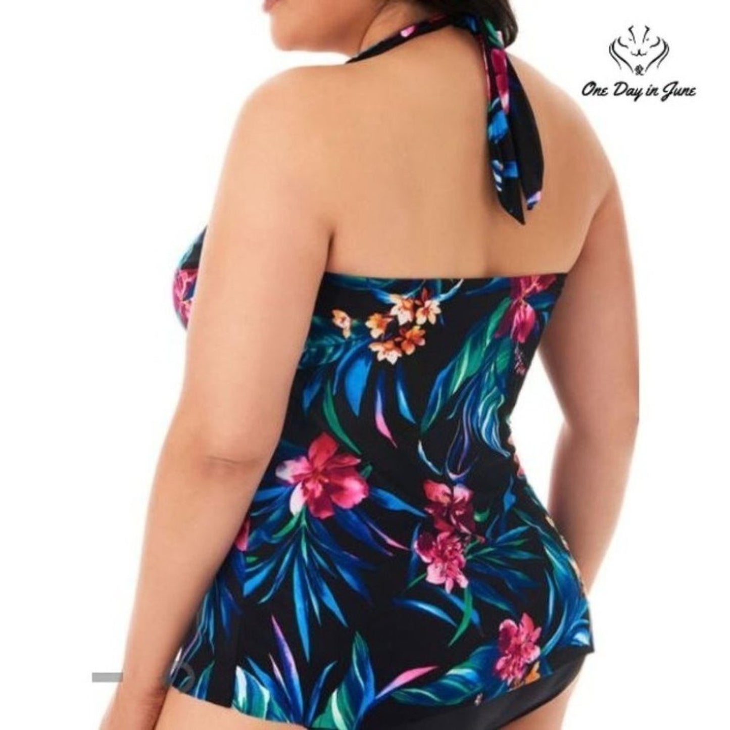 Trimshaper Slimming Control Floral Tankini Top Size 24W