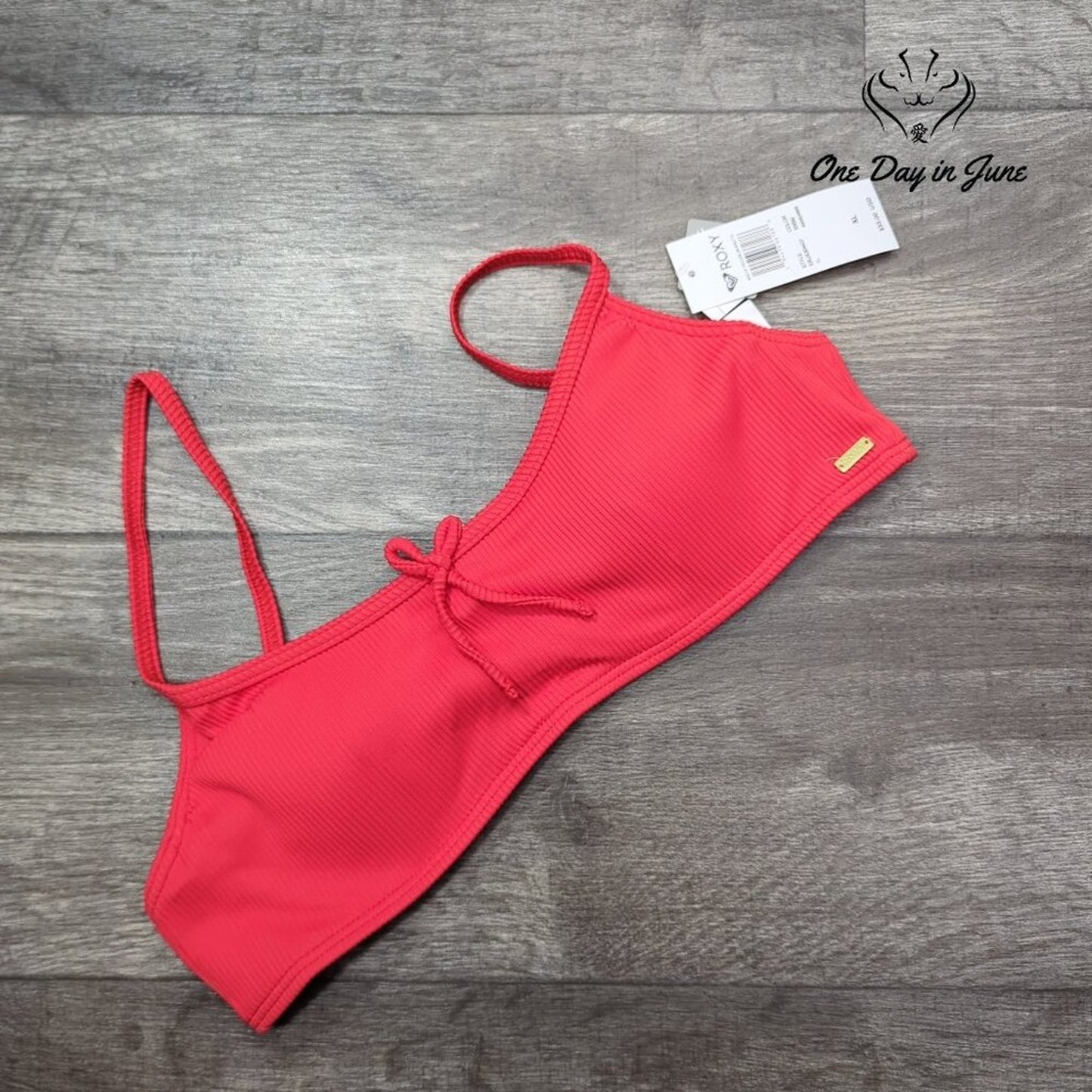 Roxy Ribbed Bikini Top Size XL