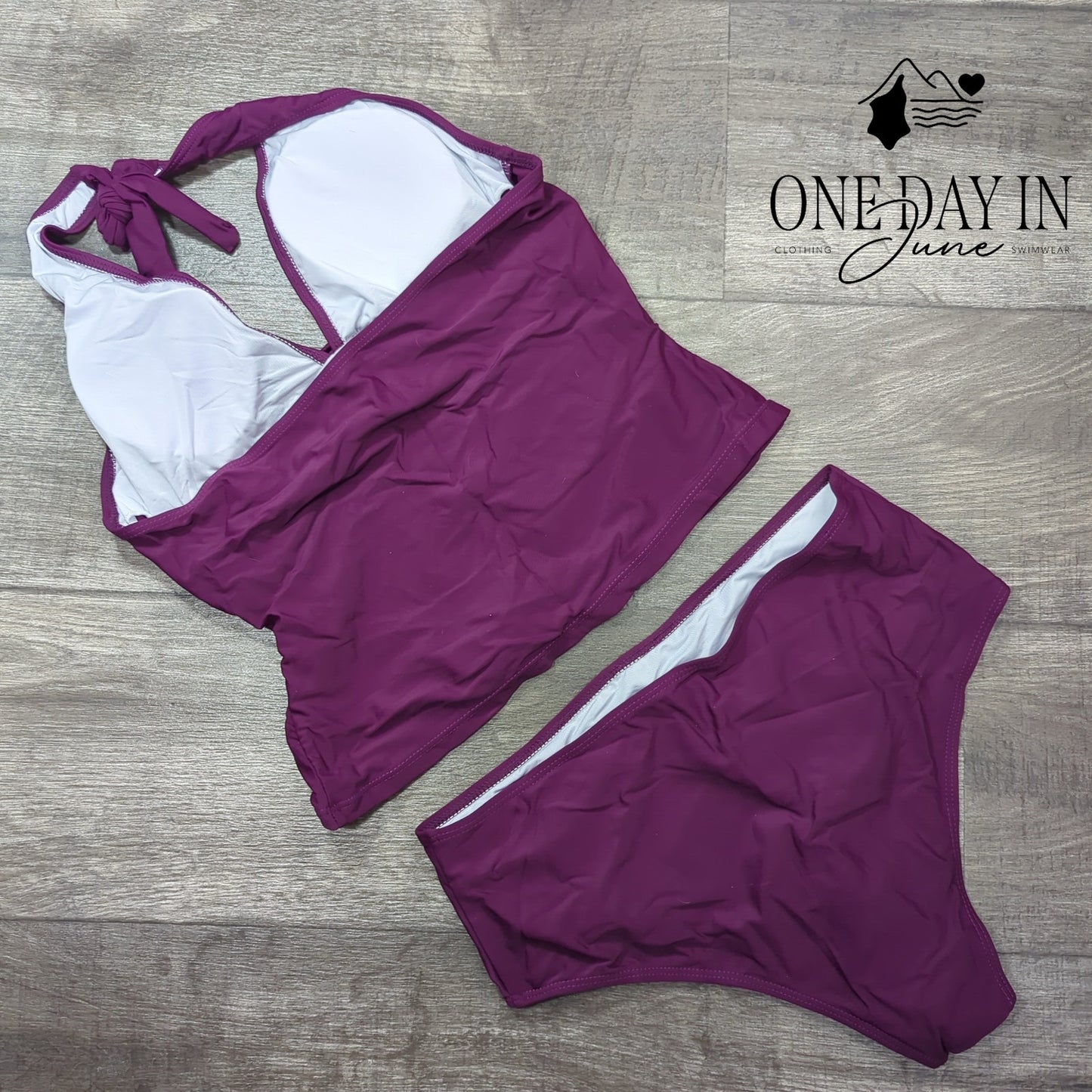 Charmo Twist Front Tankini Swimsuit Size L