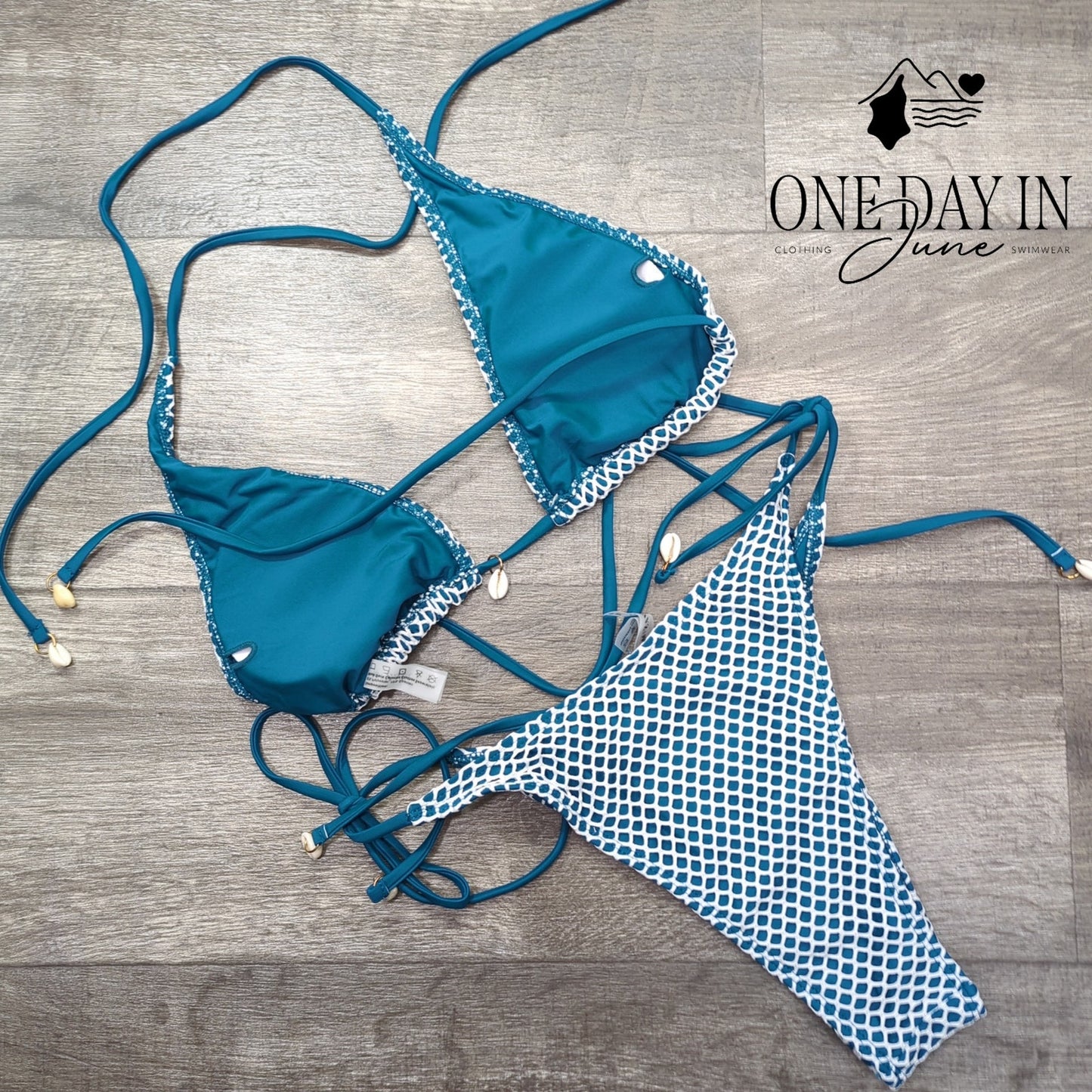 Zaful Tie Back Tie Side Bikini Swimsuit Size M