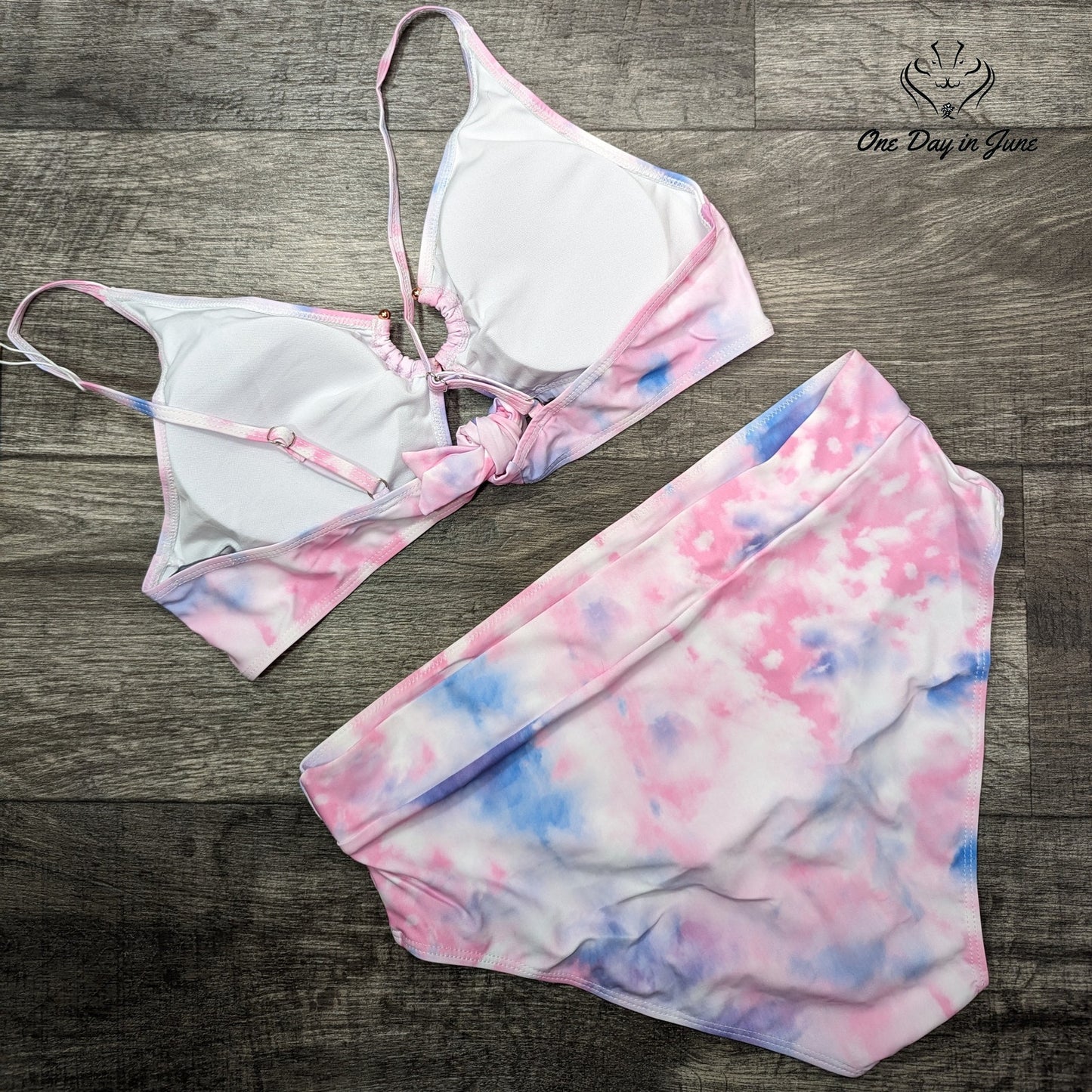 Edel Qual Tie Back Ring Top Bikini Swimsuit Size XXL