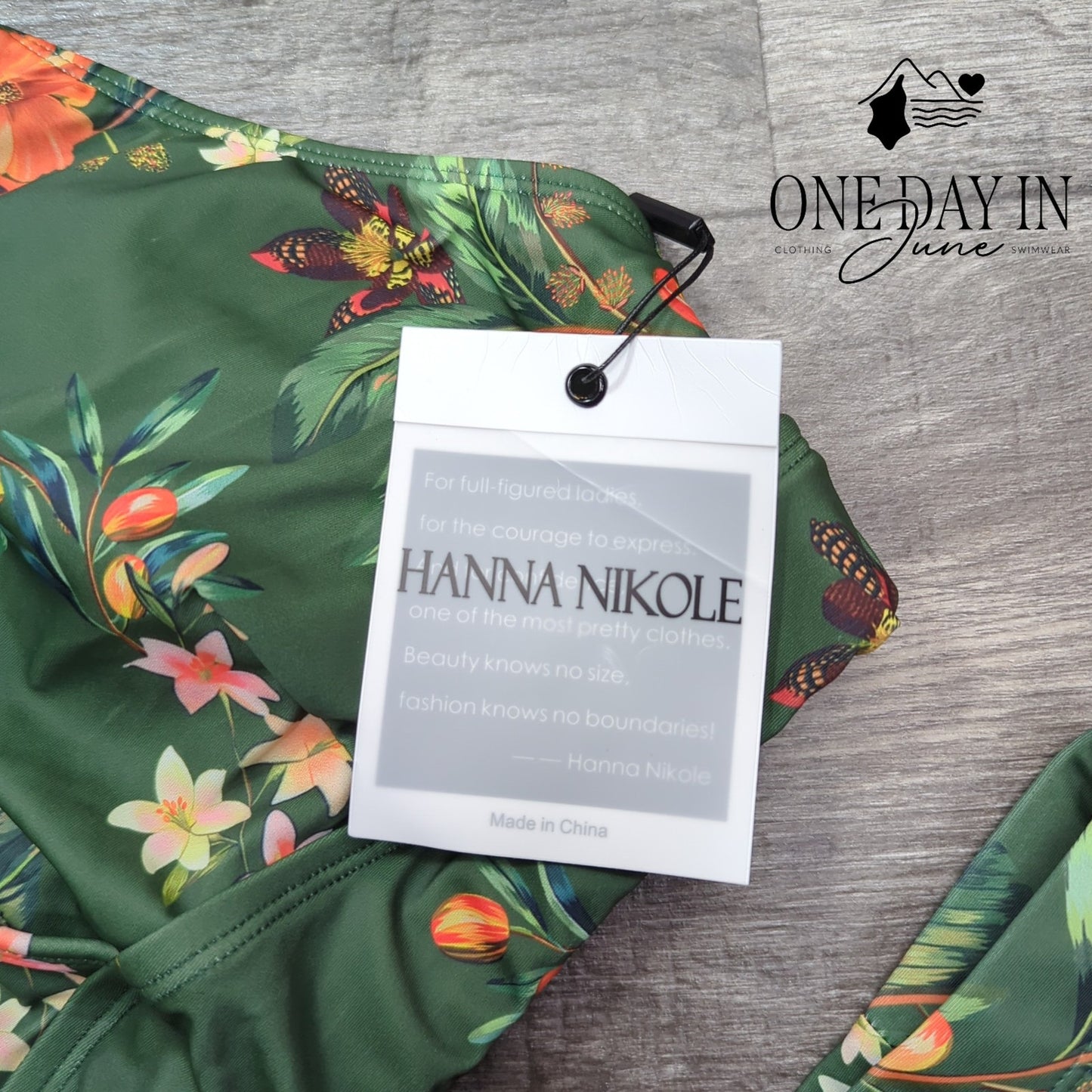 Hanna Nikole Plus Size Tummy Control Bikini Swimsuit Size 14W