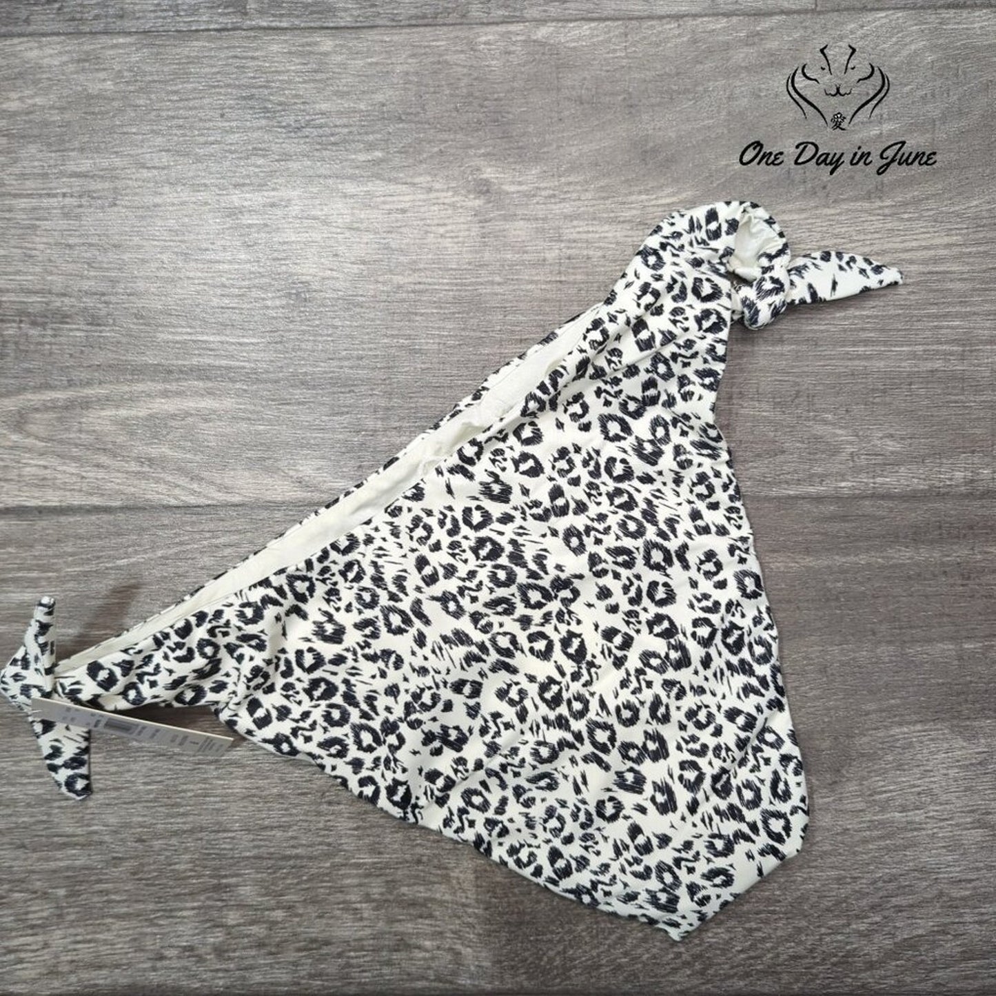 RVCA Animal Instinct French Tie Side Bikini Bottom Size L