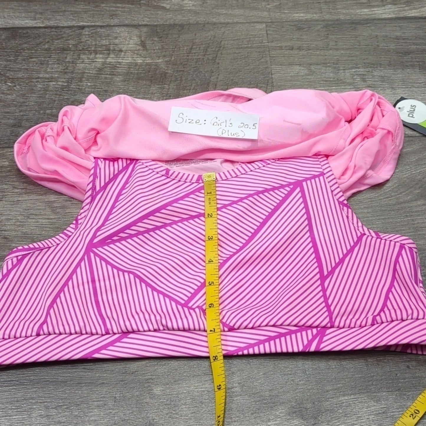 Xersion Girls Plus Double Up Active Tank Top Pink NWT Size 14.5-16.5 Plus