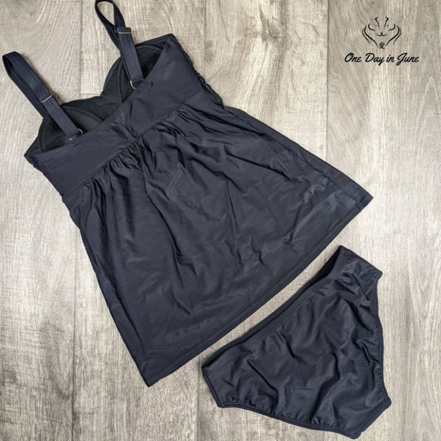 Alove Cross Front Tankini Swimsuit Size S