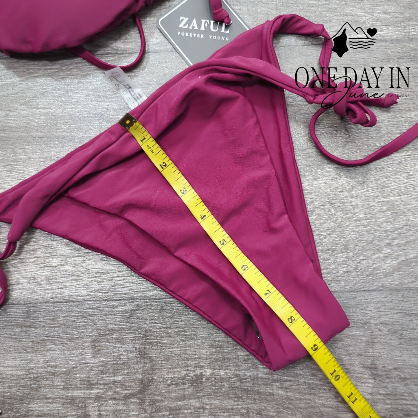 Zaful Adjustable Triangle Tie Side Bikini Swimsuit Size M