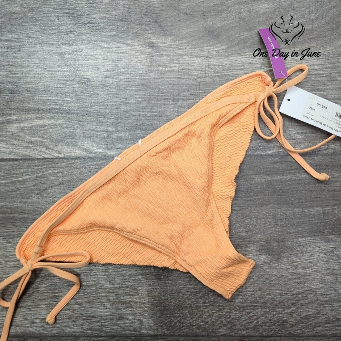 Roxy Darling Wave Mini Tie Side Bikini Bottom Size M