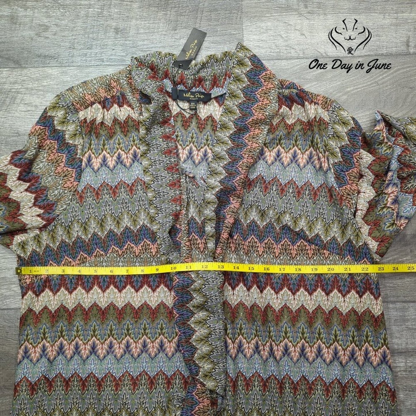 Melissa Paige Long Sleeve Top Size 2X