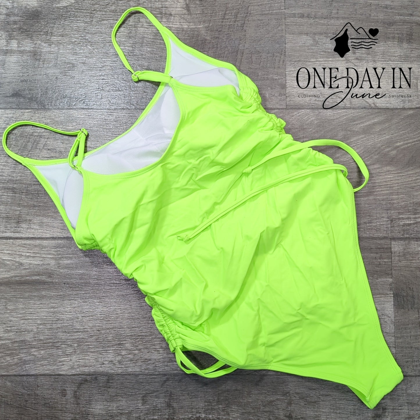 Charmo Ruched Drawstring One Piece Swimsuit Size XL