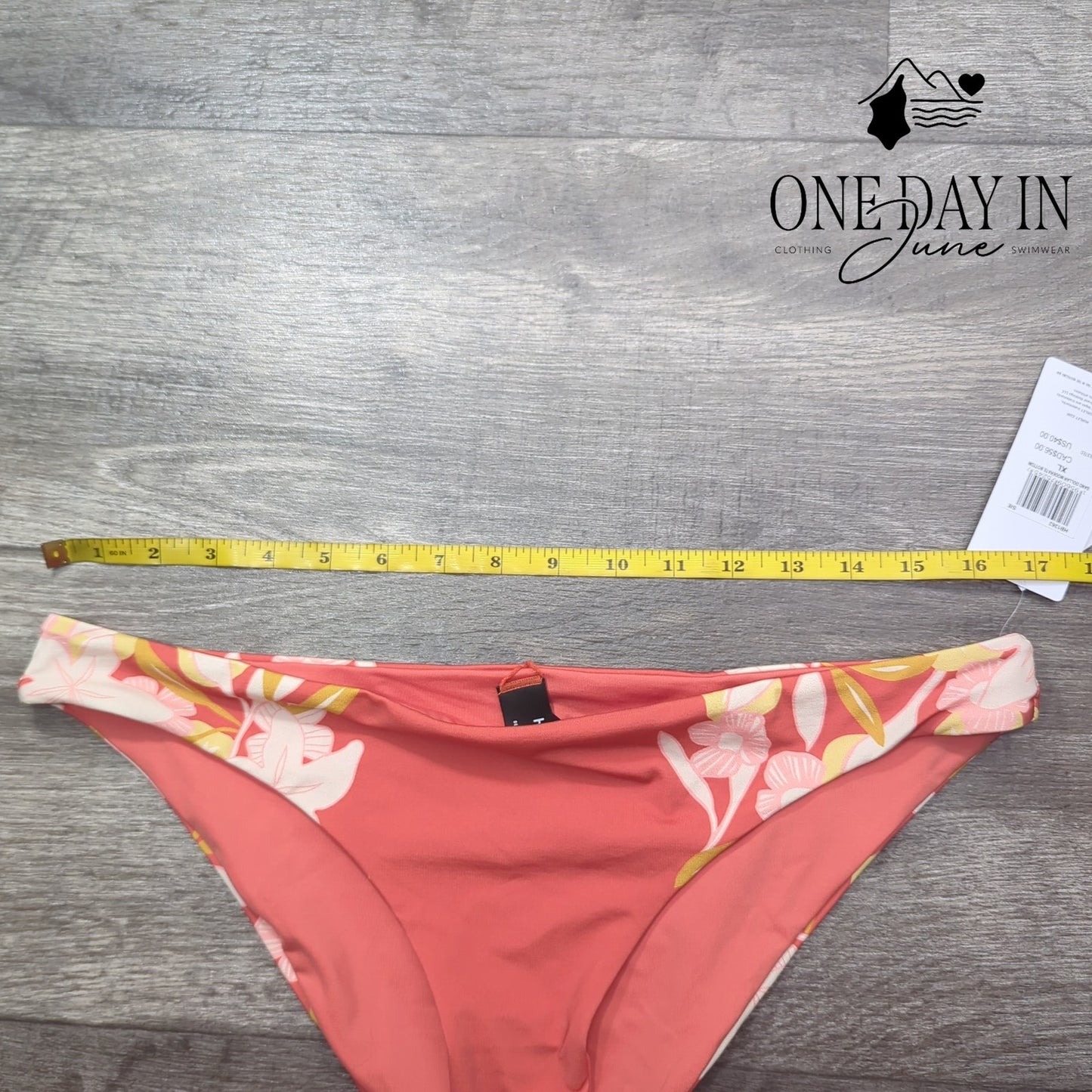 Hurley Sand Dollar Moderate Bikini Bottom Size XL