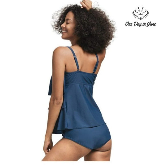 GRND Flounce High Waisted Tankini Size S