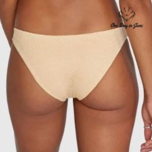 RVCA Run Wild Bikini Bottom Apricot Low Rise Medium NWT $52 Size XS