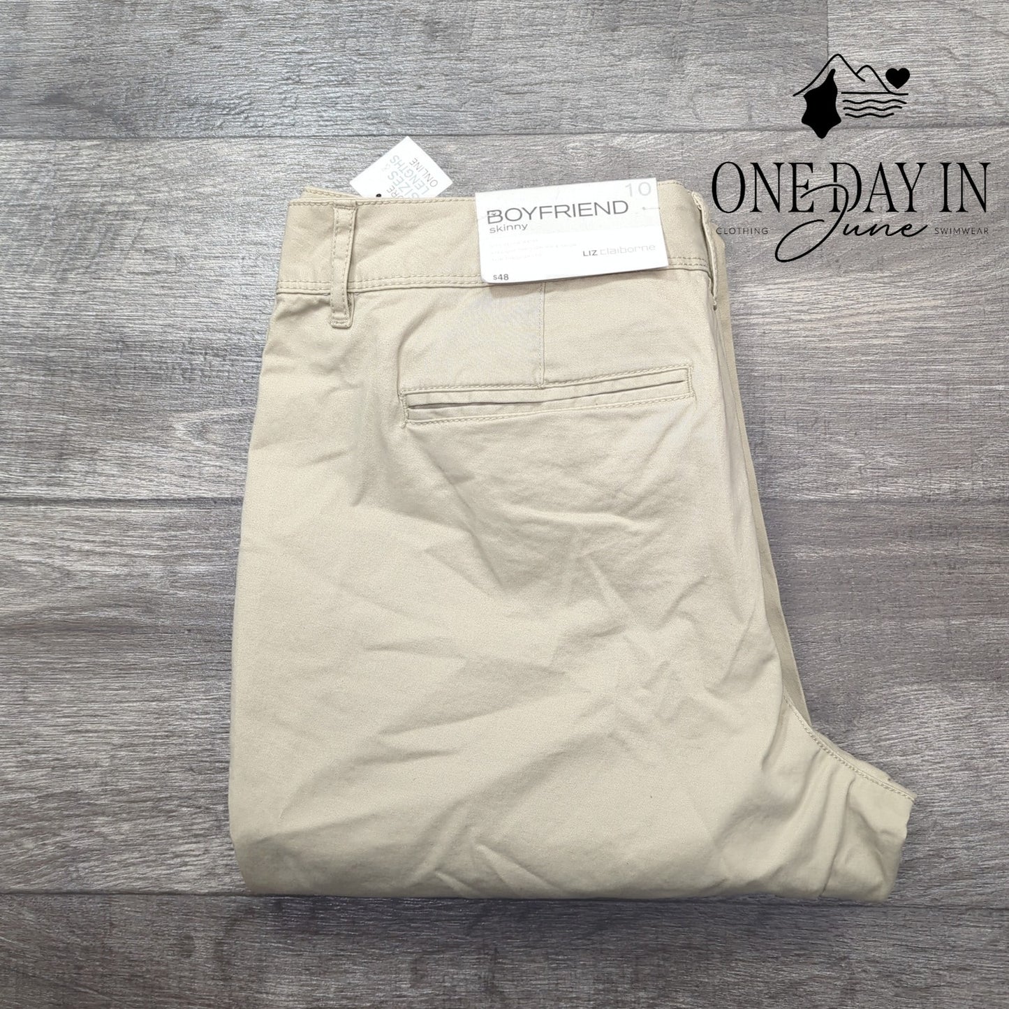 Liz Claiborne Boyfriend Skinny Pants Size 10