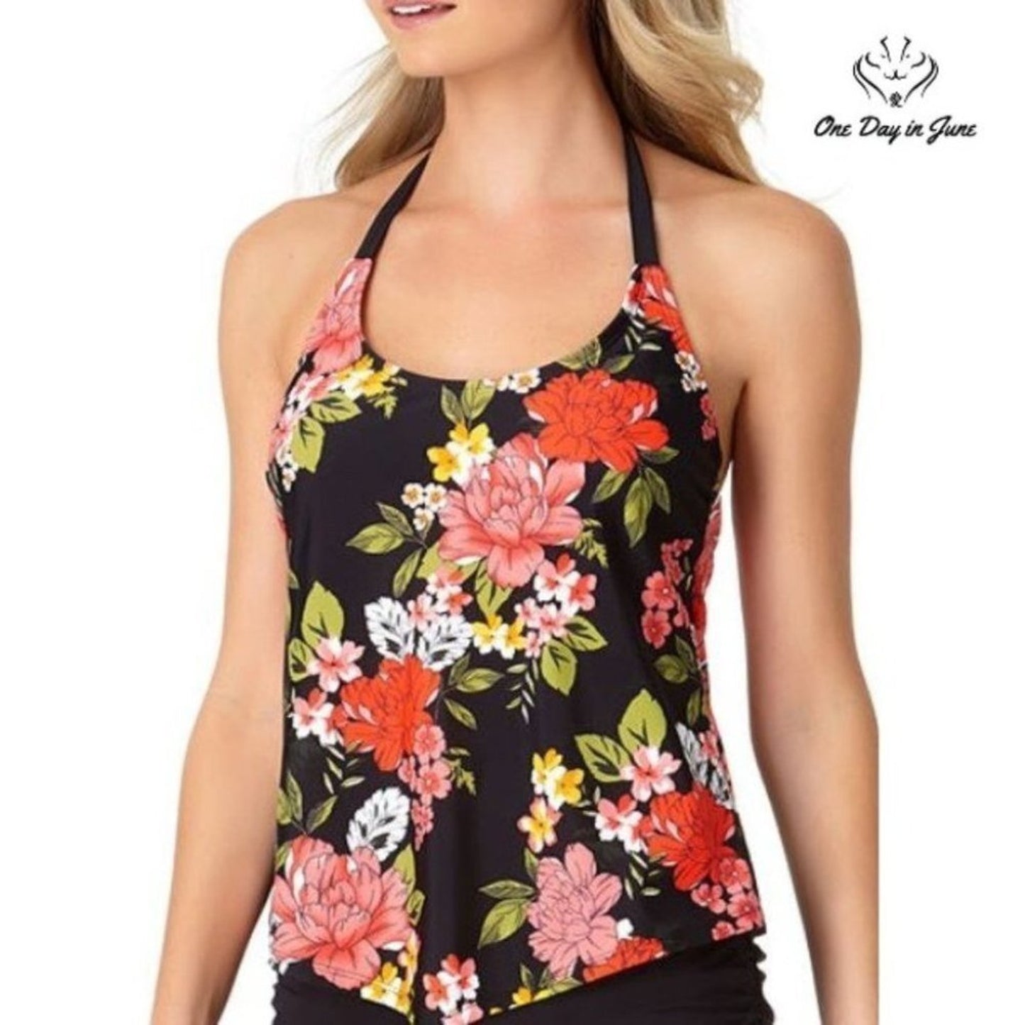 a.n.a Floral Tankini Top Size S
