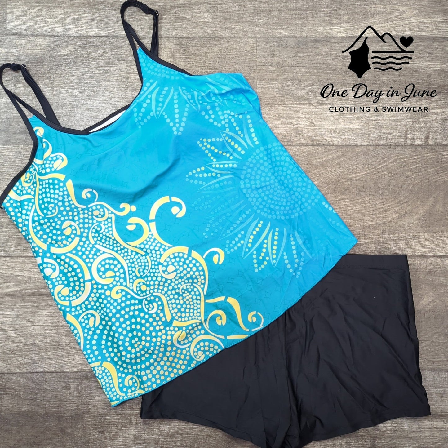 American Trends Plus Size Boyshort Tankini Swimsuit Size XXL