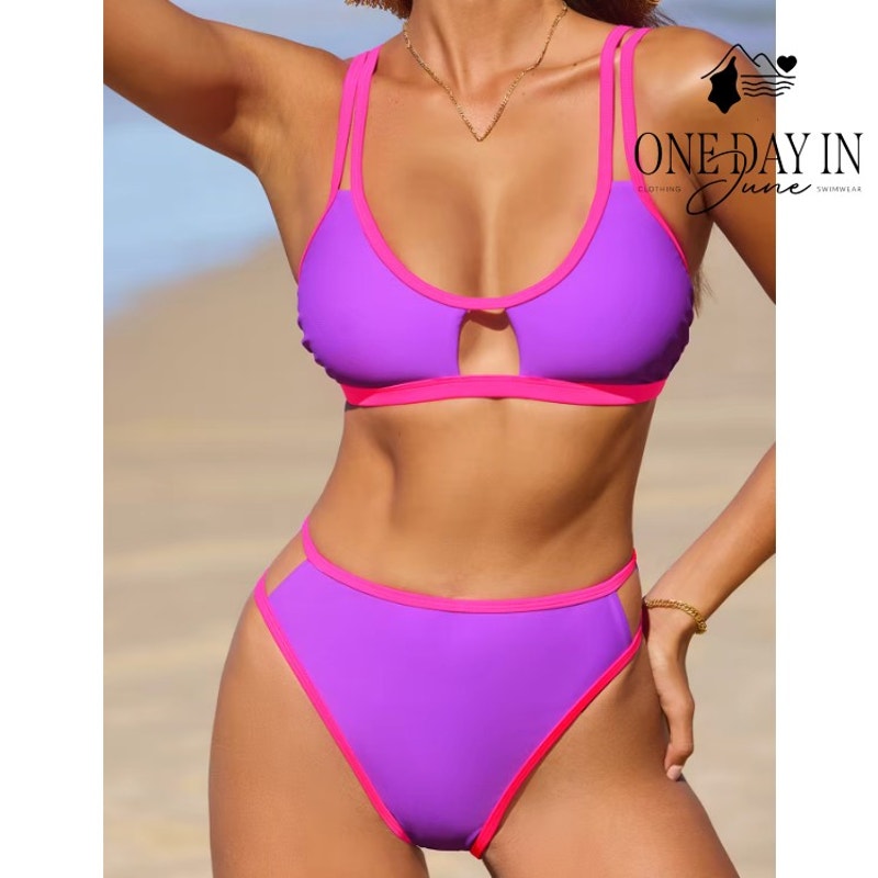 Cupshe High Cut Keyhole Bikini Swimsuit Size M