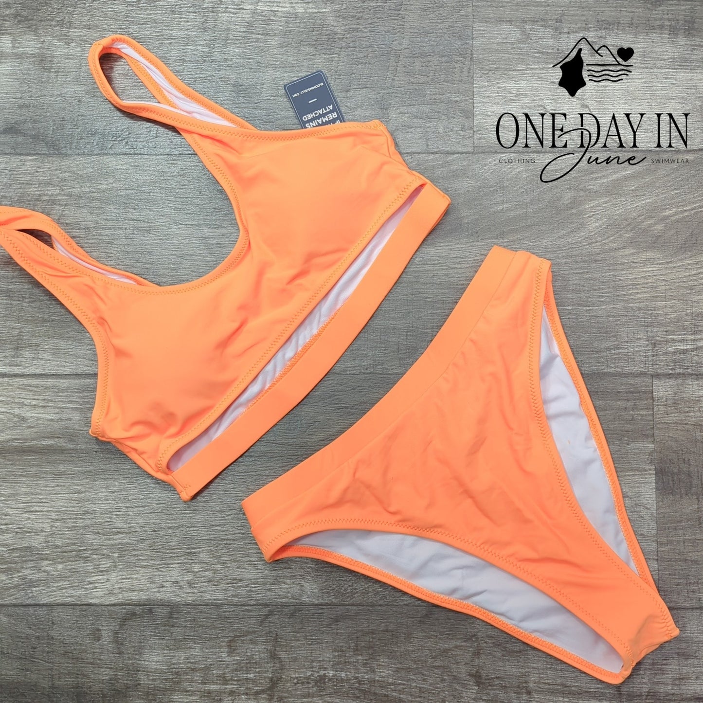 Blooming Jelly Crop Bikini Swimsuit Size L