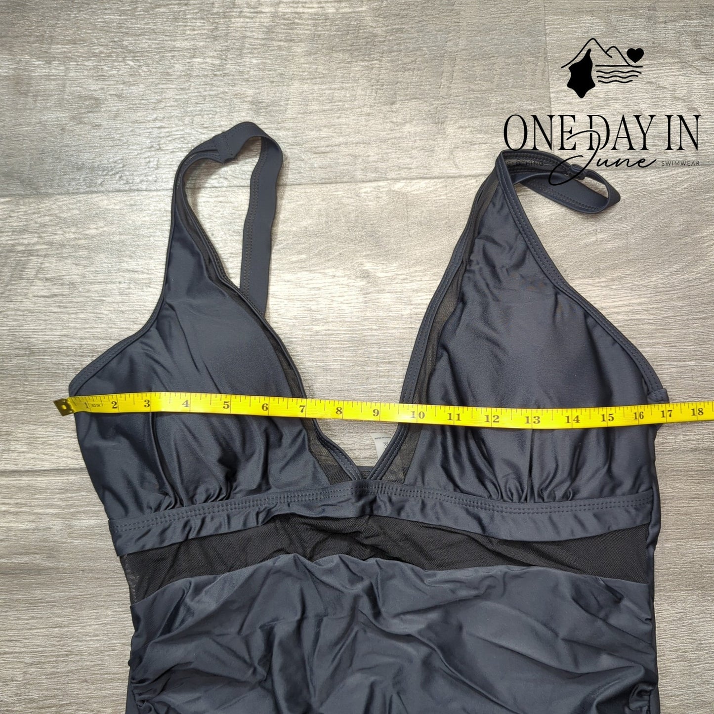 Suukess Mesh Cut Out One Piece Swimsuit Size XL