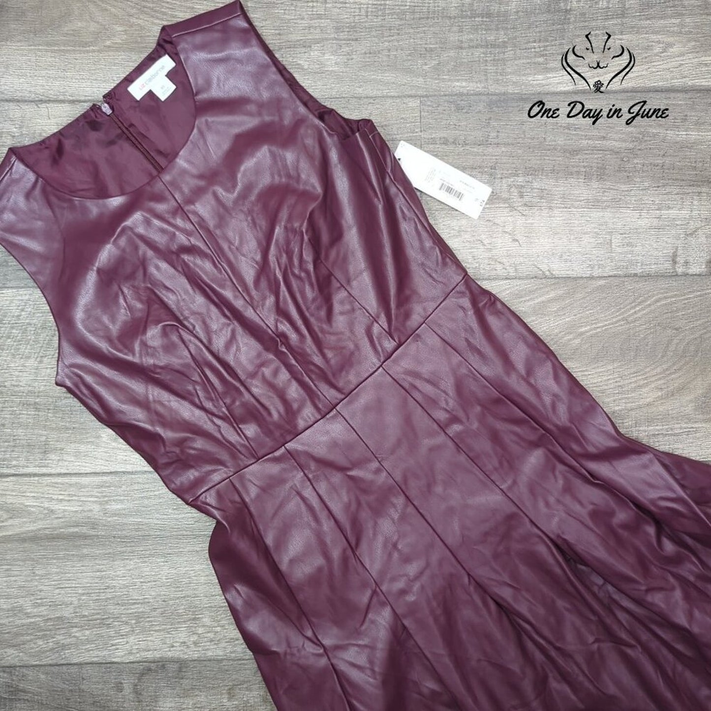 Liz Claiborne Sleeveless Faux Leather Dress Size 10