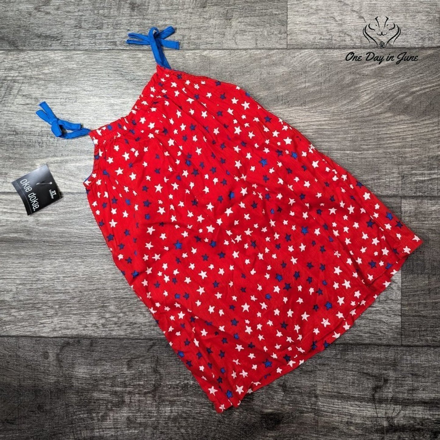 Okie Dokie Stars Dress Size 2T