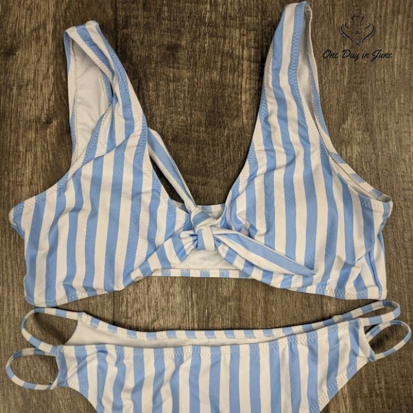 Blooming Jelly Tie Knot Strappy Side Bikini Size M