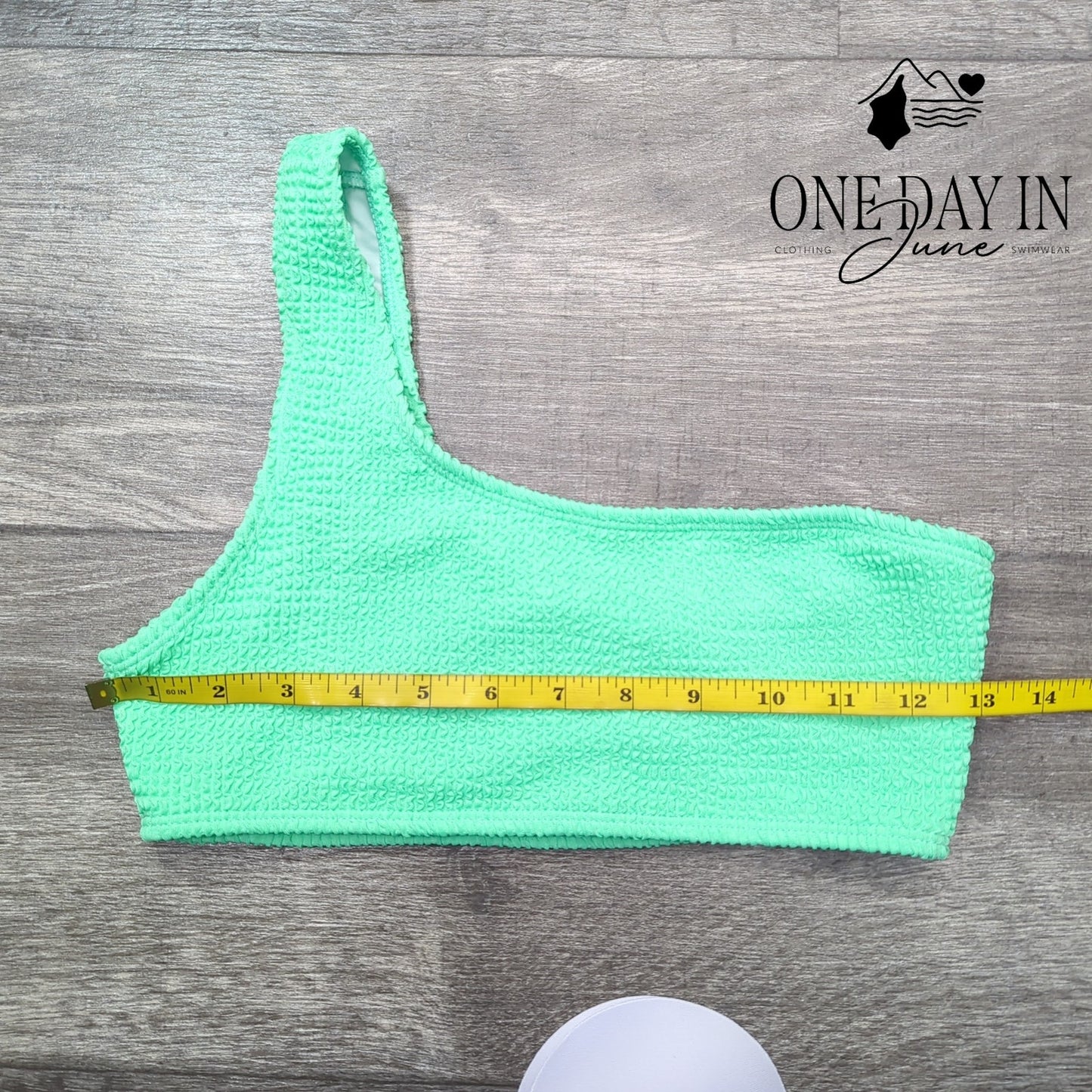 CharmLeaks Smocked One shoulder Bikini Top Size S