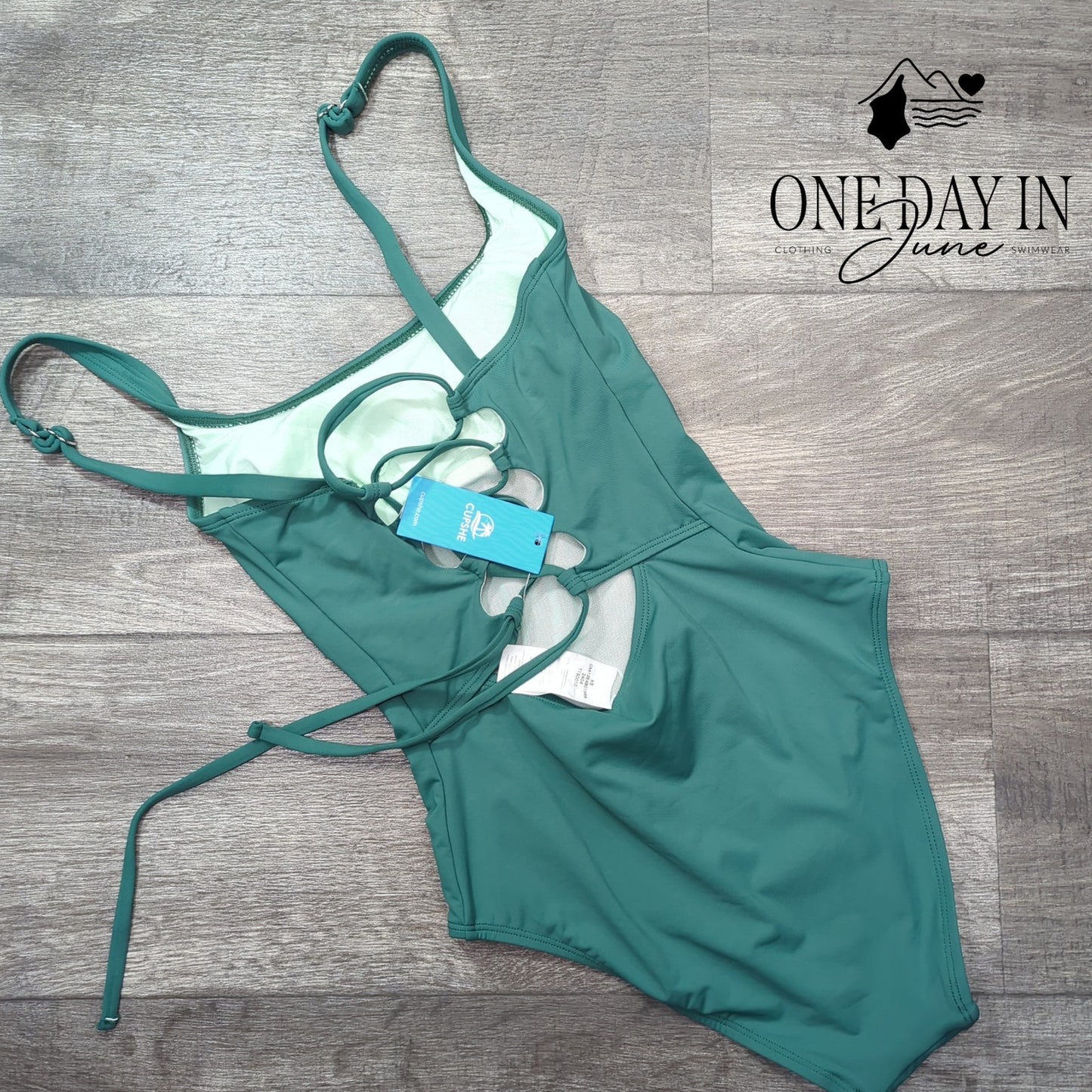 Cupshe Slim & Sculpt Lace Up Back One Piece Swimsuit Size XS