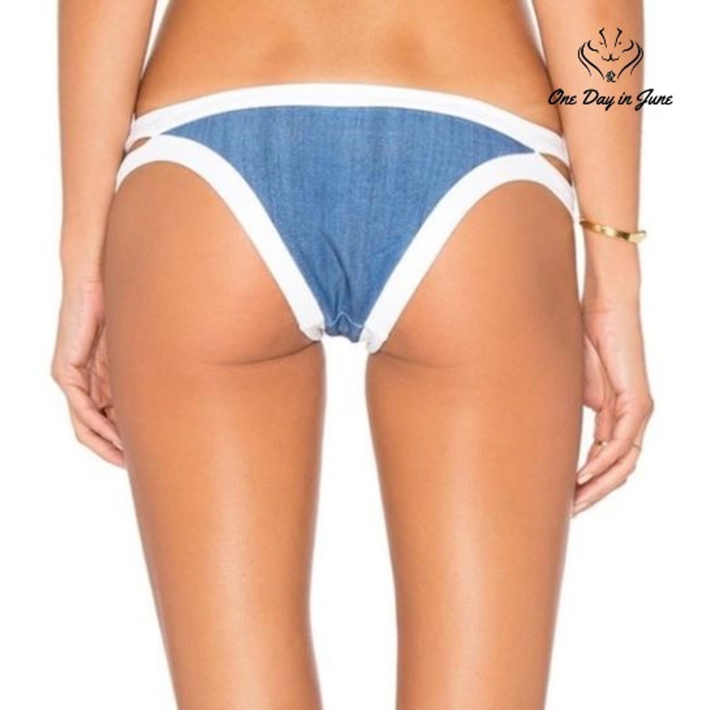 Seafolly Block Party Brazillian Bikini Bottom Size 6
