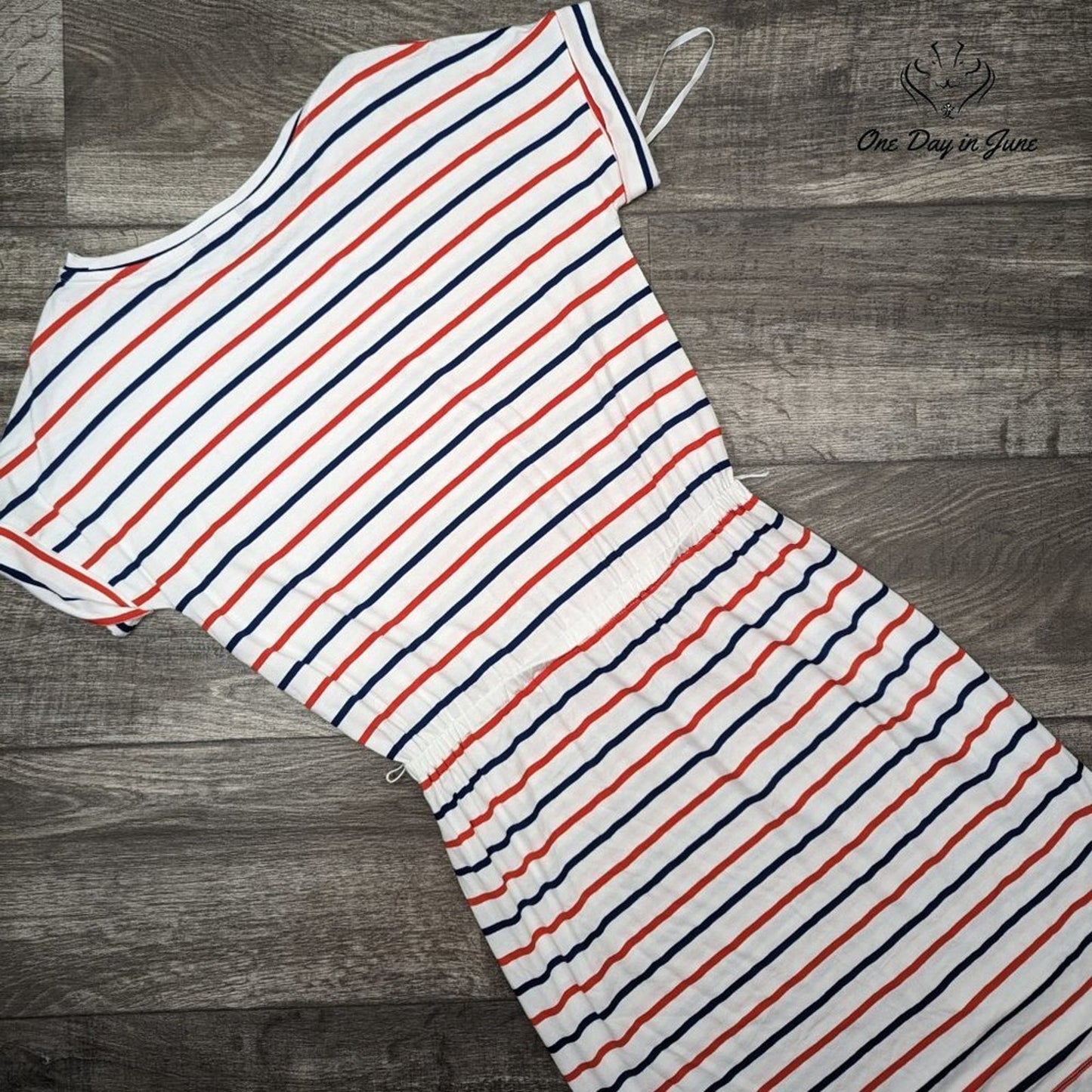 Banana Republic Striped Short Sleeve Mini Dress Size S